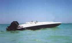 The 313 is an open performance boat designed for multi-purpose use. It can be used as a sport boat, a diving boat or an offshore fishing boat. The 31' cigarette boat cruises at 55 MPH (w/ top speed of 80 MPH) twin 225 hp outboards, an open deck forward