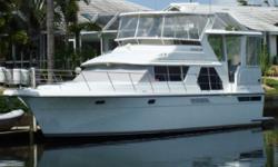 OUTSTANDING BUYING OPPORTUNITY!!
Very rarely does a vessel in this condition inside and out come to market.
"SOUTHERN LADY" LOOKS BRAND NEW!!!
&nbsp;
This vessel was totally painted with white Imron in 2006.
Brand new custom Flybridge Hard Top in 2003.