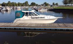 Fresh Water Rare Find is this Mid-Cabin Express. &nbsp;Powered with 7.4L MercCruiser and Brovo-3 out-drive. Very Clean and very well maintained. Vessel is shown by appointment.
MerCruiser Powered, 7.4 gas engine with only 209 hrs. Companion helm seating