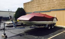 Looking for a ton of boat for less than a ton of money? Here's your vessel, and a rare find it is! A used deck boat under 10K? Under 5K?? That's correct. She's not cosmetically perfect, but it's a great starter for someone and gives you all the space and