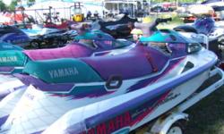 1996 YAMAHA WAVE VENTURE
LOTS OF SEATING AND LOTS OF POWER IN THESE MACHINES-2 AVAILABLE, 3 SEATER, OVER 100HP!
Category: Personal Watercraft
Water Capacity: 0 gal
Type: 
Holding Tank Details: 
Manufacturer: Yamaha
Holding Tank Size: 
Model: 1100 WAVE