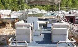 Unique 24ft PontoonPontoon boat with ALL ALUMINUM decking! Powered by a 90HP Johnson outboard. Lots of seating and ample storage. Fixed top with docking lights. Brokered boat make offer. Our 15 acre boat yard has over 100 new trailers deeply discounted,
