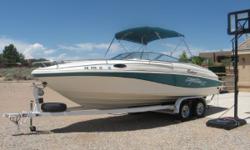 1996 Rinker Captiva Description: Beautiful 1996 Captiva Cuddy Cabin, 24 ft LOA, 8'6" beam, 7.4L Mercruiser, silent choice exhaust with a Bravo 3 outdrive and low hours. Just serviced and ready to go to the lake. Has new impellor and batteries. Beautiful