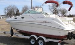 This is well kept boat with only 380 hours on it. Its clean inside and out. Bottom Paint is fresh. This is a great boat for the Mississippi or the Great Lakes. Newer Canvas and screens. Shorelander Trailer included. It has only been in freshwater.