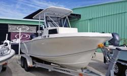 Our recent trade and is an updated version of a great little cuddy. Re-powered with a Suzuki 175 4-Stroke. This boat has been very well cared for and kept in covered storage most of the time. Clean &nbsp;boat with Garmin 441 GPS. Also as a portable bait