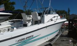 1997 Hydra Sport 2250 Walkaround cuddy. Powered by a 2003 Yamaha 200 HP H.P.D.I outboard. This is the perfect family fishing boat with the legendary Hydra Sport name and durability. This boat is turn key and ready to fish or perfect for a weekend get-a-