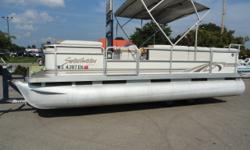 Engine: Evinrude E60TLEUA 2 Stroke
Trailer not included
Beam: 8 ft. 0 in.
Hull color: Tan
Standard features: Factory Installed Accessories Eagle Fish/Depth Graph Galley Stern Storage Cover AM/FM Cassette Radio Boarding Ladder Bimini Top Docking Lights For
