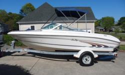 Fresh 4.3 V6 Mercruiser engine and out drive, new AM/FM radio, new wiring and gages, interior in great condition, bow and cockpit cover, bimini and galvanized trailer. Buy now and will store for winter N/Chg.
call LC 336-403-8776
Nominal Length: 19'
