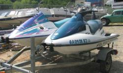 SLH 700 SLT 700
Two Polaris jet ski's on dbl trailer Slh model is a two seater is a little more of a performance model and carbs cleaned on it. The SLT model is a three seater and runs fine. The over all condition on both are good. The trailer is
