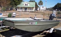 1999 POLAR KRAFT D1448, 1999 POLAR KRAFT 14' D1448 JON BOAT W/ 1997 9.9 YAMAHA MOTOR. TILLER STEER W/ ELECTRIC CONTROL. WIDE 5'8" BEAM ALLOWS FOR GREAT SHRIMPING OR FISHING. COMES W/ SHRIMPING POLES, & 2 WIDE BENCH SEATS. PERFECT BOAT FOR THE CREEKS AND