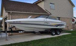 (ORIGINAL OWNER) LIGHT USAGE AND EXCEPTIONALLY CLEAN THIS 1999 BAJA 252 OFFERS AN EXCELLENT OPPORTUNITY -- PLEASE SEE FULL SPECS FOR COMPLETE LISTING DETAILS. Freshwater / Great Lakes boat since new this vessel features a Single MerCruiser 7.4-litre MPI