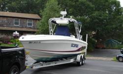 A great example of this very popular model which enjoyed a long production run and for good reason. Performance, head turning lines and great fishability. This Scarab is also available with a brand new trailer for an additional 5k. She is powered with