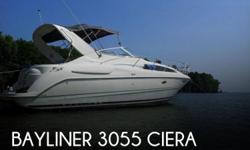 Actual Location: Lexington, SC
- Stock #061203 - Classic CruiserThis Bayliner 3055 Ciera is an entry-level family cruiser with several very attractive features. With a wide 11-foot beam, the 3055 is a roomy boat both inside and out. There is much to