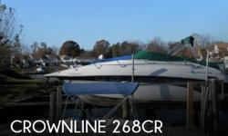 Actual Location: Baltimore, MD
- Stock #052134 - If you are in the market for a cuddy cabin, look no further than this 1999 Crownline 268CR, just reduced to $14,200 (offers encouraged).This boat is located in Baltimore, Maryland and is in good condition.