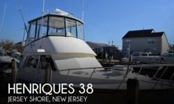 Actual Location: Jersey Shore, NJ
- Stock #058933 - If you are in the market for a sportfish yacht, look no further than this 1999 Henriques 38, priced right at $238,900 (offers encouraged).This vessel is located in Jersey Shore, New Jersey and is in