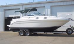 Slip away on the weekends on this trailerable 26 foot express cruiser. Complete with a cockpit wet bar, small galley and sleeping arrangements for four.&nbsp;
Freshwater Since New
Bimini Top&nbsp;
Shore Power
Enclosed Head&nbsp;
Trailer Not Included in