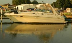 Well Maintained Sea Ray Dancer 450 hrs
MPI Horizon engines 385 HP
Beam: 11 ft. 5 in.
Fuel tank capacity: 225
Water tank capacity: 40
Holding tank capacity: 28
Standard features: LOA: 33 ft 6 in Beam: 11 ft 5 in Maximum Draft: 3 ft 0 in Deadrise: 17 Â° at