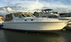 The Tiara 4000 Express offers spacious accommodations, open galley, two stateroom layout, and immense comfort! With her 14'6" beam, the cockpit is wide open and complete with wet bar, ample seating, dual transom doors leading to an extended swim