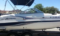 2006 Hurricane SD217 is priced for an immediate sale. 123.6 hours, great condition, tandem trailer, custom covers, swim platform, seats 11, very fast and fun, well maintained, lots of power, 52 gallon tank, live well, fishing seat, bathroom, 2 x sinks,