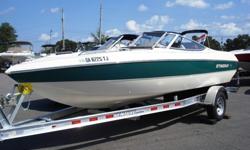 Super nice, low hour 2000 Stingray 20 foot bow rider for sale. This boat in in great condition inside and out. It comes with a convertible bimini top, full instrumentation, tilt wheel, covers, cd stereo and a Mercruiser 4.3V6 motor with 190hp and only 191