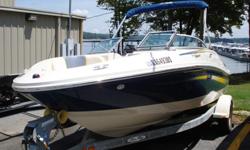 Super clean 2007 Searay 185 Sport with V6 and only 89 HOURS!!!! This boat is in fantastic condition inside and out. It comes with a factory Searay galvanized trailer, bimini top, full instrumentation including depth finder, large sun pad, huge extended
