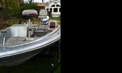 I have a 16ft fiberglass fishing boat. The boat is made by Hafeman boat works. I have titles for both the trailer and the boat. Trailer is in exceptional condition and has nice rollers and bunks. Tires are in terrific shape. The motor on the boat is an 85