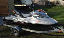 ****BRAND NEW CUSTOM SEAT WITH GRIP MATERIAL****ONLY 82 HRS********NEW BATTERY & SPRING SERVICED****READY FOR THE WATER NOW****Accessories included:LoadRite Trailer (You'll need a 2" Ball for Towing)Seadoo RXP-X CoverToolkitEngineType: 255 hp Supercharged