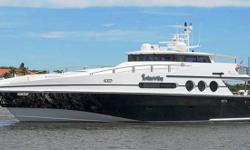 Stock Number: 728278. ARTHUR'S WAY is the largest yacht in her class, with as much interior volume as many 100' yachts.....with exterior styling that is sure to make a distinct statement in any port of call.
Arthur's Way was built in GRP by Australian
