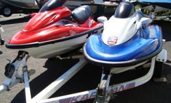 These 2000 and 2001 Kawasaki Ultra 150's are clean and fast!! &nbsp;Trailer included.
Category: Personal Watercraft
Water Capacity: 
Type: PWC
Holding Tank Details: 
Manufacturer: Kawasaki Motors Corp
Holding Tank Size: 
Model: Ultra 150
Passengers: 0