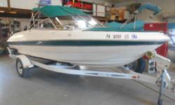 ON HOLD 7/13 TAKE $300 OFF NOW! THIS SUPERB LOOKING 18' OPEN BOW SPORTS THE 90 MERCURY OUTBOARD, NICE TRAILER, ALL COVERS, SKI TOW BAR, FISHFINDER AND VHF RADION TILT N TRIM INSPECTED AND LAKE TESTED, OUR WARRANTY INCLUDED
Engine(s):
Fuel Type: Gas
Engine