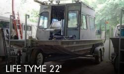 Actual Location: Brandon, MS
- Stock #085789 - This vessel was SOLD on February 17.2000 Life Tyme Custom Weld 22 with Pilot house, 2000 model Yamaha 100 horsepower four stroke, 1999 Custom built dual axle steel trailer.80" Double Bottom : 24" sidesCab is