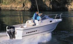 TROPHY 20 FOOT WALK AROUND CUDDY CABIN, POWERED BY 2012 MERCURY OPTIMAX MOTOR.
DOES NOT HAVEA A TRAILER, NEVER BOTTOM PAINTED LIFT AND RACK STORED.
A GOOD&nbsp;BOAT &nbsp;
Nominal Length: 21.6'
Length Overall: 23.6'
Max Draft: 1.3'
Engine(s):
Fuel Type: