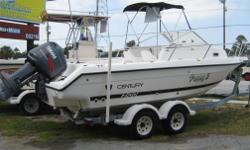 &nbsp;
*******VERY CLEAN, ONLY 250 HOURS OF USE*******
HERE IS A VERY CLEAN 2001 CENTURY 2100 WALKAROUND THAT IS IN GREAT CONDITION AND IS POWERED BY A NICE YAMAHA HIGH PRESSURE DIRECT INJECTION TWO STROKE WITH ONLY 250 HOURS AT TIME OF LISTING!&nbsp;