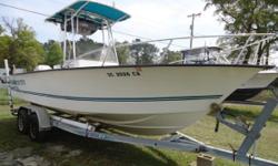 2001 Key Largo 236CC 2001 KEY LARGO 236CC WITH A 2-STROKE 2001 JOHNSON 200 HSP. MOTOR IS STRONG AND READY TO FISH WITH COMPASS, GARMIN GPS, AND VHF MARINE RADIO. THIS T-TOP MODEL ALSO INCLUDED ARE LENCO TRIM TABS, ROCKET LAUNCHERS, T-BAG STORAGE, LARGE