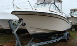 IT'S ALL HERE ON THIS ONE. CHASING FISH, CRUISING WITH THE FAMILY AND FRIENDS, OR ENTERTAING THAT POTENTIAL CLIENT. NICE PRIVACY AND STORAGE INSIDE THE CLEAN, DRY CABIN. NICE ELECTRONICS PACKAGE. COME SEE THIS ONE TODAY, BUT CALL AHEAD FOR AVAILABLIITY.