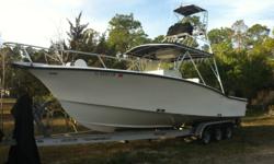 2001 Ocean Runner made by B&R Marine this hull is the top of it fleet. With Special Air induction into the step hull. Very unique. Engine may get a few more 100 hours out of them but reccomend replacing. Great tower and plenty of room for fishing and your