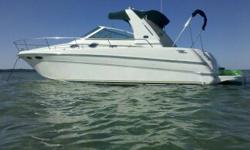 2001 Sea Ray 290 Sundancer, 31 feet, Buy now and save. Beautiful freshwater boat with all the bells and whistles. It has twin 5.7 EFI Mercuiser engines, full galley with cherry wood interior, head with shower, aft cabin, a/c, Kohler 8K generator, swim