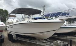 2001 Angler 220B with a Evinrude 200
You can tell it has the fit and finish of a 'high dollar' boat, a functional layout and a long list of standard equipment. The Angler 220B is a robust bundle of a fishing boat with a high bow and transome to take on