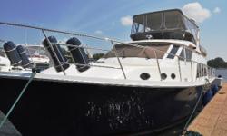 Built on a modified deep V hull, this 540 Ocean Alexander has Eurostyle salon windows and a reverse style transom that garners attention where ever she goes.&nbsp; Just one look at her extensive equipment list and you will realize that Sunshine is the
