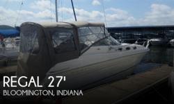 Actual Location: Bloomington, IN
- Stock #082372 - Regal Quality in a Great Family Boat!Regal is a boat name that is recognized for American made quality and dependability throughout the boating world and this 2001 Regal 2660 reflects the stylish