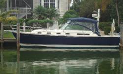 (LOCATION: Sanibel FL) The Sabreline 36 Express MK II has classic downeast style and roomy accommodations. Whether you are planning a weekend getaway or a cruise to the islands this 36-footer is ready to accommodate. &nbsp;She features a spacious cockpit