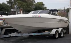 This 2002 Stingray 230SX Cuddy Cabin is powered by a 5.7 fuel injected Mercruiser 300HP motor with a bravo one outdrive. Features include: dual batteries, stereo, porta pot, stainless prop, 175 hours on engine. This is a very clean boat with no bottom