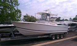 2002 Regulator 26FS with twin Yamaha HPDI 250?s on a triple axle aluminum Loadmaster trailer. The boat is loaded with Simrad GPS/FF/Radar/Autopilot, VHF, Sony stereo system, (2) battery chargers, 4 batteries with 3 switches, marine head, fresh water, aux