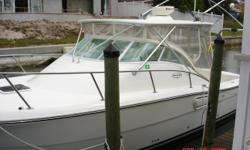 Sweet Sportfish: Bought New mid 2003, Fish, Dive, Cruise does it all. Top of the Line 10" Dual Color Screen Ratheon Electronics,Chart,Radar,Depth finder. 120 WASS Gps antenna, autopilot. Generator,Cabin AC. Shore power, Center pilot station, Triple
