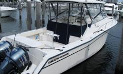 OVERVIEW
Grady-White QualityGreat Price!Billfish is a well kept upscale express with top-notch fishing and cruising amenities. Outside her highlights include a hardtop with outriggers center helm with Pompanette chair port and starboard companion seating