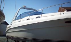Don't miss out on this low hour Sundancer that has been used in the upper Chesapeake Bay and shows very well. Key features include: electrically actuated engine hatch, cockpit entertainment center with sink and refrigerator,v-berth, mid-stateroom and