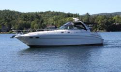 2002 Sea Ray 380 Sundancer&nbsp;This 2002 Sea Ray 380 Sundancer is a great looking sport yacht with the quality of a Sea Ray build. With an overall length of 42 feet and a beam of 13 feet that produces a smooth and stable ride. The twin 8.1 Mercruiser