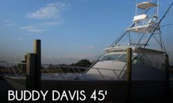 Actual Location: Hatteras, NC
- Stock #042470 - If you are in the market for a sportfish yacht, look no further than this 2002 Buddy Davis 45 Express, just reduced to $225,000 (offers encouraged).This vessel is located in Hatteras, North Carolina and is