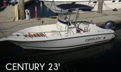 Actual Location: Marina Del Rey, CA
- Stock #101538 - New Yamaha Outboard! Engine Warranty until 2020.If you're looking for a fishing machine that gives you plenty of room to chase the tuna around the boat, look no further than this beautiful Century 2300