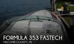Actual Location: Harrison Township, MI
- Stock #052150 - GORGEOUS FORMULA 353 FASTECH!!! FRESH WATER...TRAILER INCLUDED!The Formula 353 FASTECH is a serious powerhouse that delivers a confident and comfortable ride even through choppy seas thanks to her